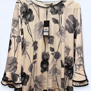 Karl Lagerfeld New with tags long sleeve floral blouse size XL